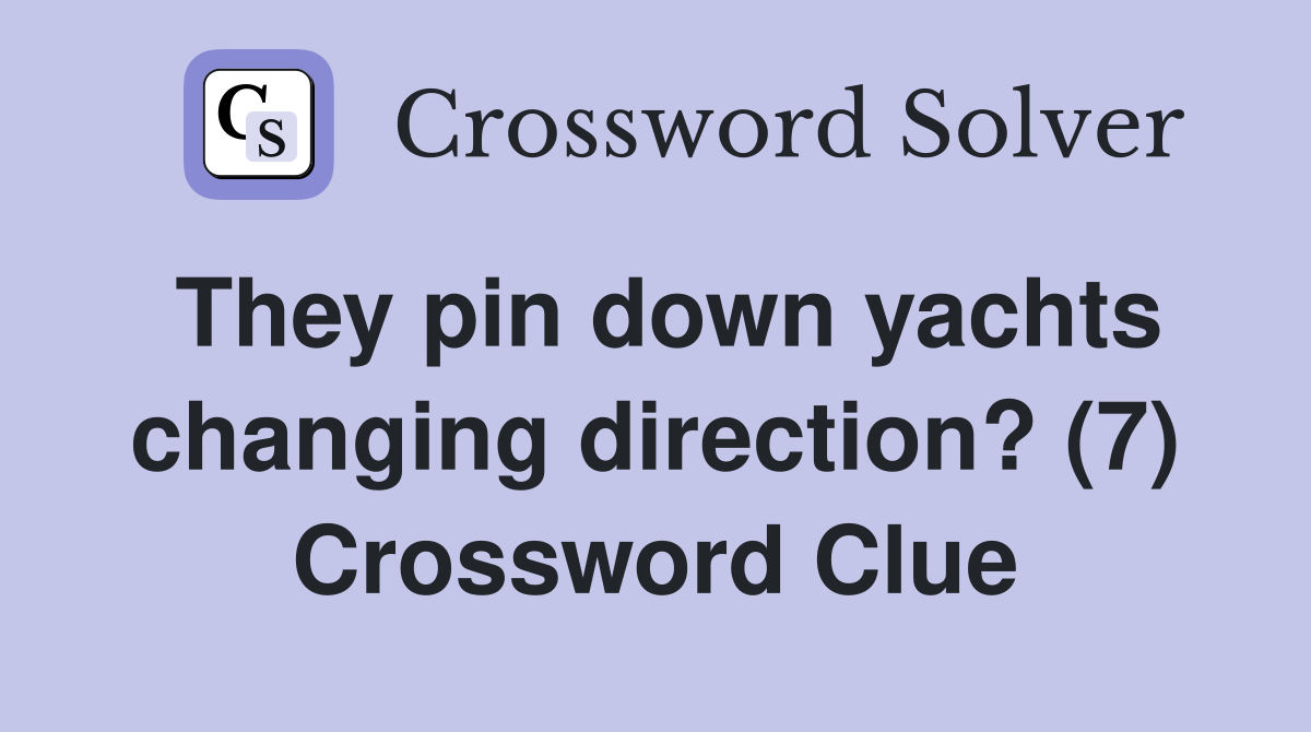 yachts rope crossword clue